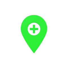 Add, plus, medical cross round button. 3d vector icon. Cartoon minimal style