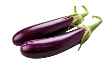 eggplants isolated on white background