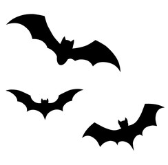 Cute bat halloween silhouette