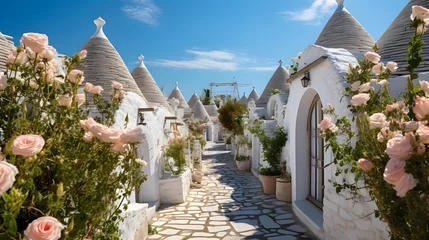 Wall murals Old building Among the Trulli of Alberobello: Suggestive Images of Authentic Apulia