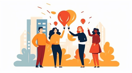  Friends enjoying, Friendship day flat vector