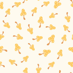 Minimal Mushroom Pattern Seamless