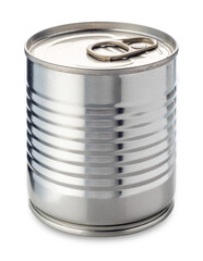 Tin can for preserved product design mock-up isolated