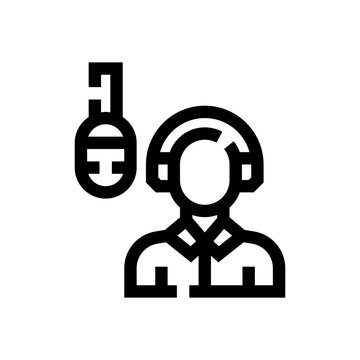 broadcaster line icon