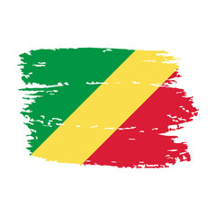 CONGO Vector Flag on White
