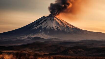 volcano in the sky - obrazy, fototapety, plakaty
