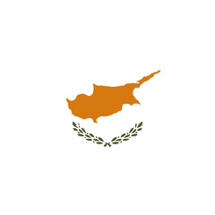 CYPRUS  Vector Flag on White