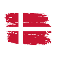 DENMARK Vector Flag on White