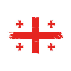 Obraz premium GEORGIA Vector Flag on White