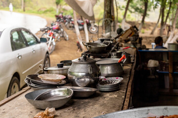 Roadside tea stall or Dhaba restaurant