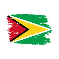 GUYANA Vector Flag on White