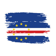 CAPE VERDE (CABO VERDE) Vector Flag on White