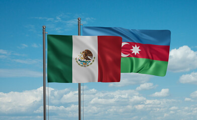 Azerbaijan and Mexico flag