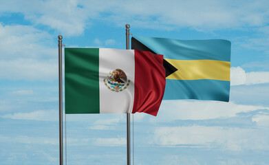 Bahamas and Mexico flag