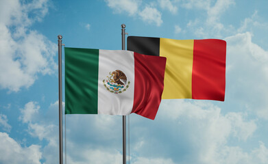 Belgium and Mexico flag
