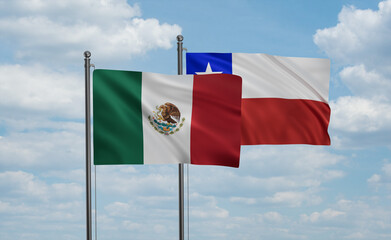 Chile and Mexico flag