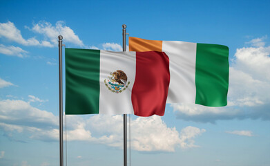Cuba and Mexico flag