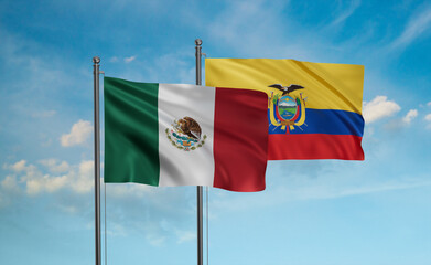 Ecuador and Mexico flag