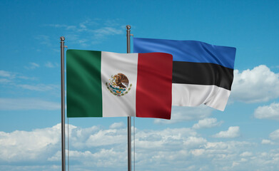 Estonia and Mexico flag