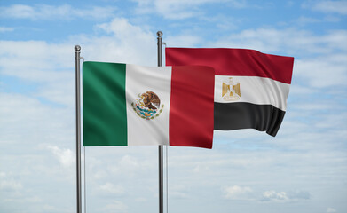 Egypt and Mexico flag