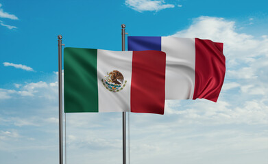 France and Mexico flag