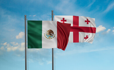 Georgia and Mexico flag