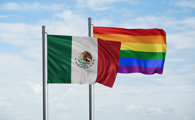 Gay Pride and Mexico flag