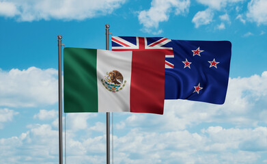 New Zealand and Mexico flag