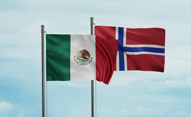 Norway and Mexico flag