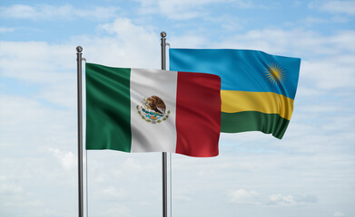 Rwanda and Mexico flag