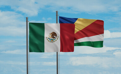 Seychelles and Mexico flag