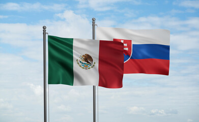Slovakia and Mexico flag