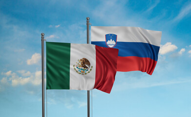 Slovenia and Mexico flag