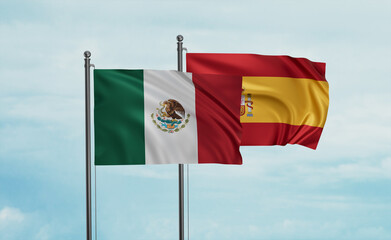 Spain and Mexico flag