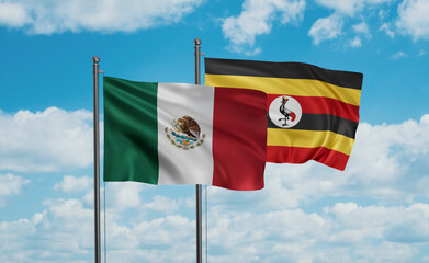 Uganda and Mexico flag