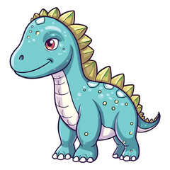 Obraz premium Cute Iguanodon Dinosaur 2d Illustration
