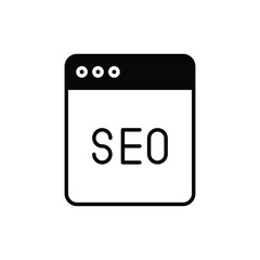 Seo Web icon vector stock illustration.