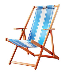 Beach Chair Isolated on Transparent Background - Generative AI
