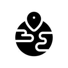 geographical glyph icon