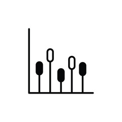 Graph icon vector stock illustration.