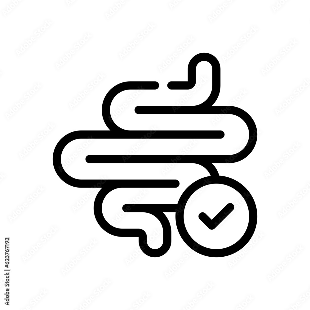 Poster intestine line icon