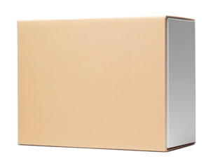 Mailing Box For Mockup Isolated on Transparent Background - Generative AI
