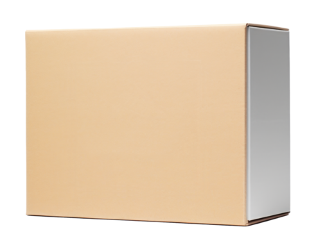 Mailing Box For Mockup Isolated on Transparent Background - Generative AI
