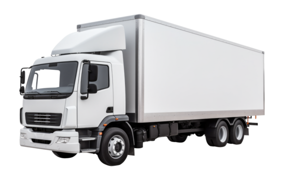 Delivery Truck For Mockup Isolated on Transparent Background - Generative AI
