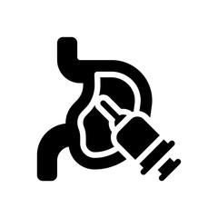 stomach glyph icon