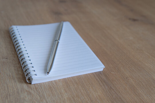 notebook and pen close up