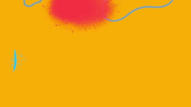 Animated transitions for kids channel or show. Yellow seamless loop Backgrounds for colourful video design. Cute 4K Wallpaper. Unique Video footage. Hand-drawn style animation seamless loop.
