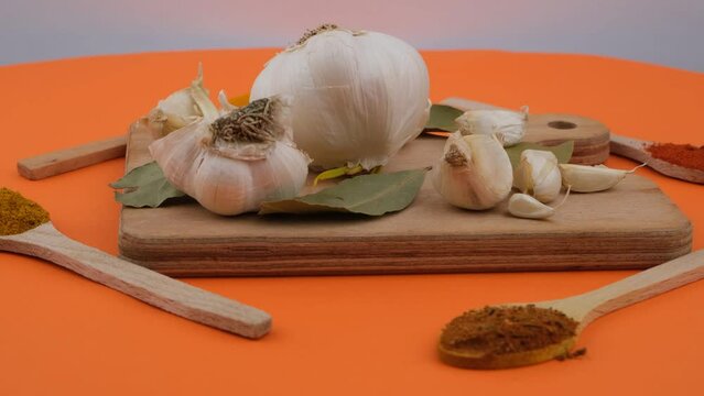 garlic and spices
