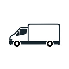 Delivery truck sign icon in flat style van vector image  © KR Studio