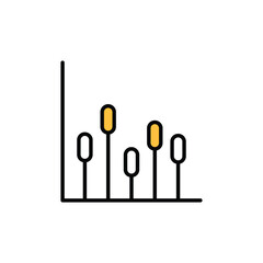 Graph icon vector stock illustration.